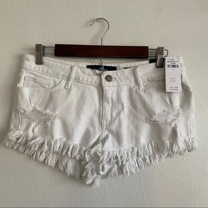 NWT Hollister white low rise cutoff shorts sz 5